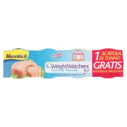 Mareblu, WeightWatchers atún natural, 4x80 g