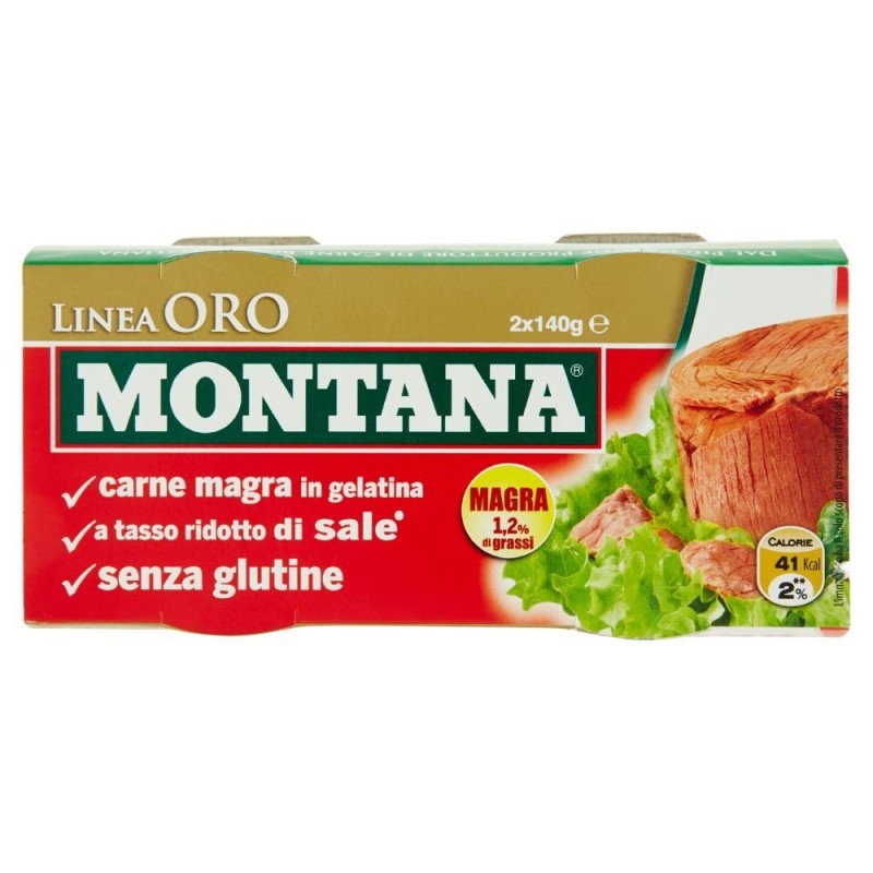 Montana, Linea Oro plato preparado de ternera en gelatina, 2x140 g