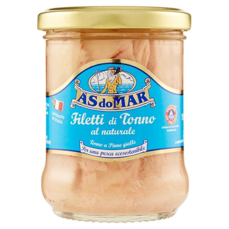 Asdomar, filetes de atún natural, 190 g