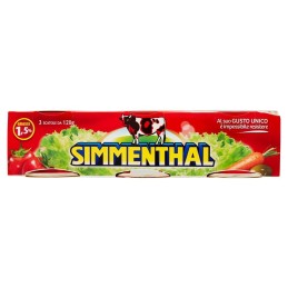 Simmenthal, beef boiled in vegetable jelly, 3x120 g