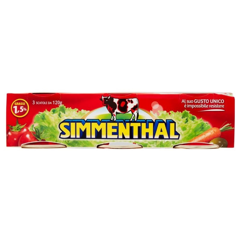 Simmenthal, boeuf bouilli en gelée de légumes, 3x120 g