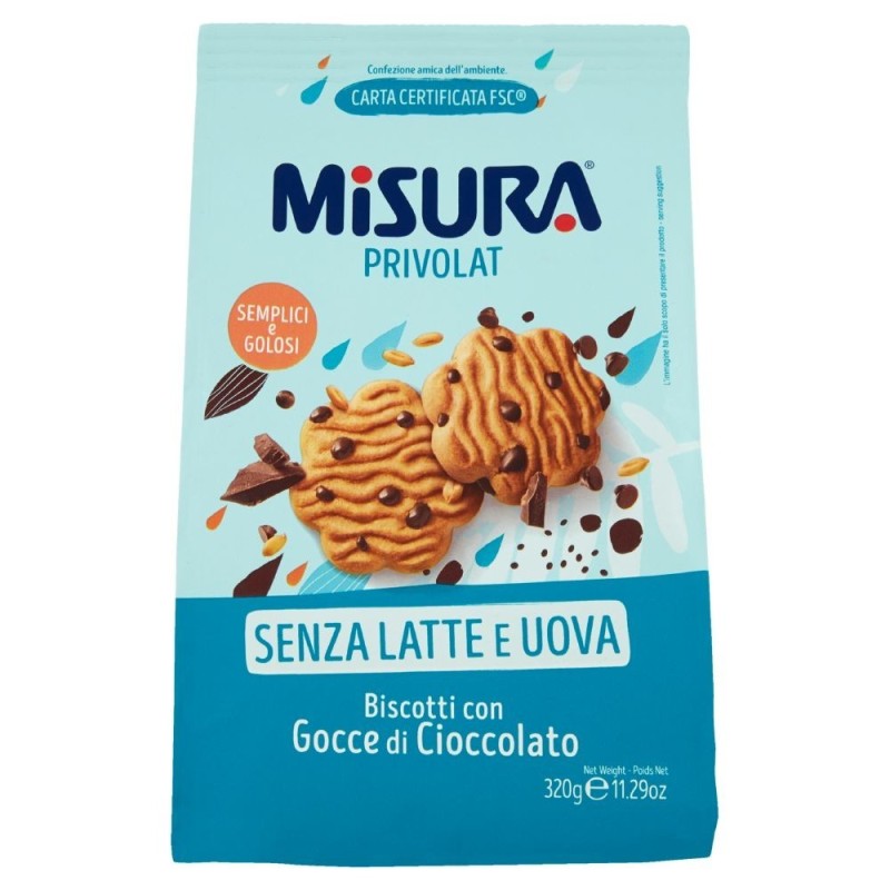 Misura, Privolat biscotti con gocce di cioccolato, 320 g - Acquistalo  online 