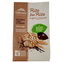 Galbusera, RisosuRiso, crackers de riz venus et graines de pavot, 200 g