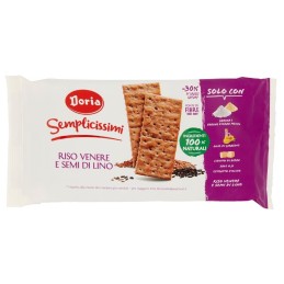 Doria, Semplicissimi, crackers riso venere e semi di lino, 245 g