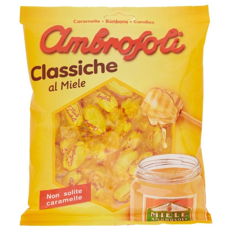 Ambrosoli, Classic con miel, caramelos duros, 230 g