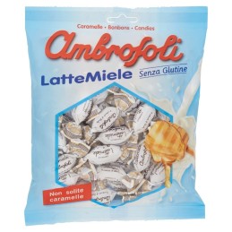 Ambrosoli, Lattemiele, caramelos rellenos sin gluten, 230 g