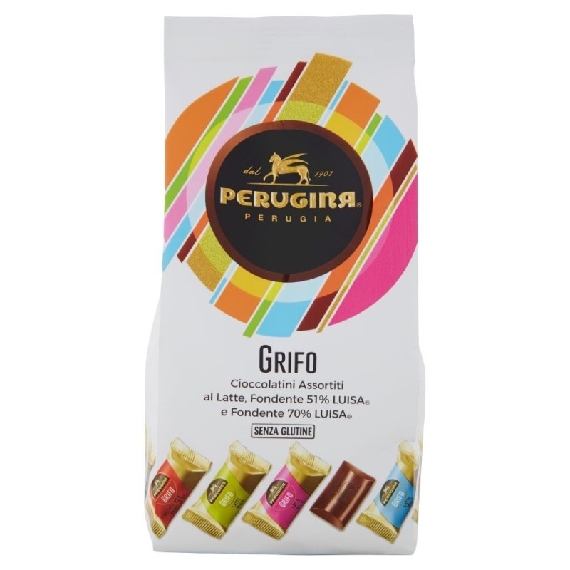 Perugina, Grifo assorted milk chocolates, 51% dark and 70% dark cocoa, 200 g