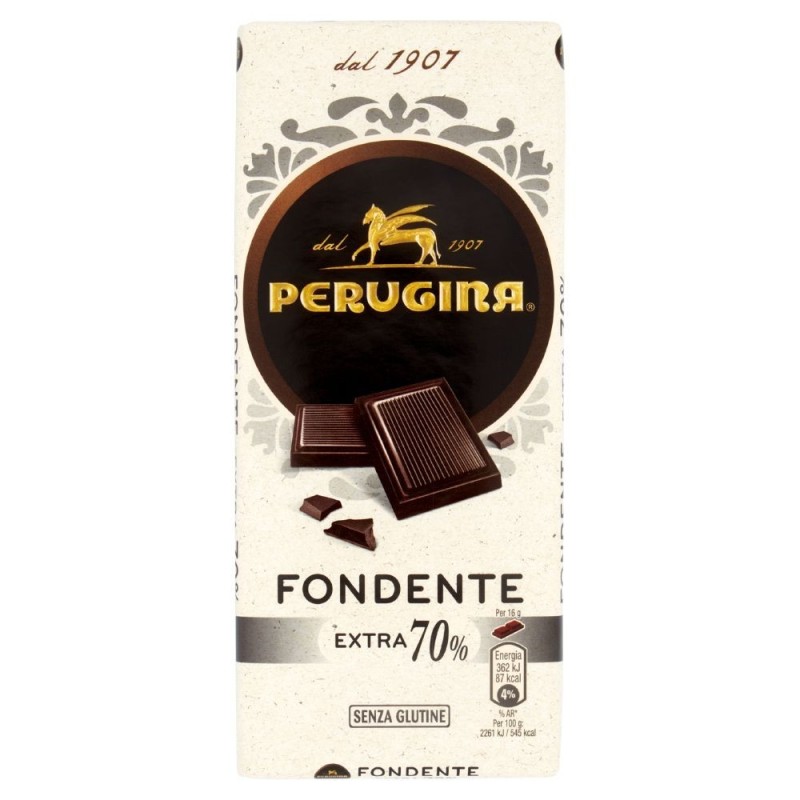 Perugina, Extra Dark 70% Tablette de chocolat extra noir 70%, 80 g