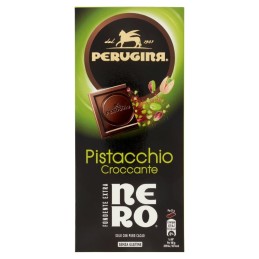 Perugina, negro extra oscuro con pistacho crujiente, 85 g