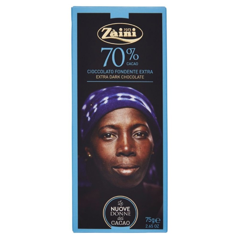 Zàini, The New Women of Cocoa 70% Cocoa extra dark chocolate, 75 g