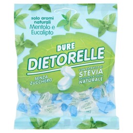 Dietorelle, caramelle dure al mentolo ed eucalipto senza zucchero, 70 g