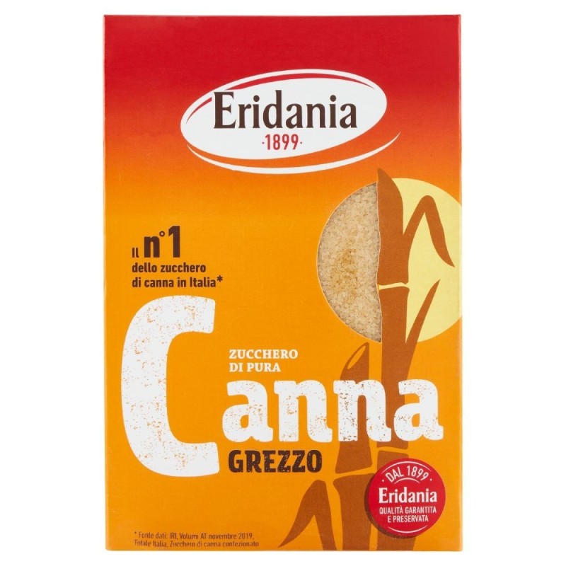 Eridania, zucchero di pura canna grezzo, 1 kg