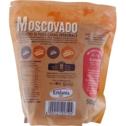 Eridania, Azúcar moreno puro Moscovado, 500 g