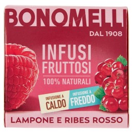 Bonomelli, 100% natürliche Fruchtaufgüsse, Himbeere und rote Johannisbeere, 12 Beutel 24 g