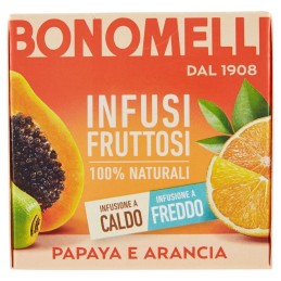 Bonomelli, 100% natürliche Fruchtaufgüsse Papaya und Orange, 12 Beutel 24 g